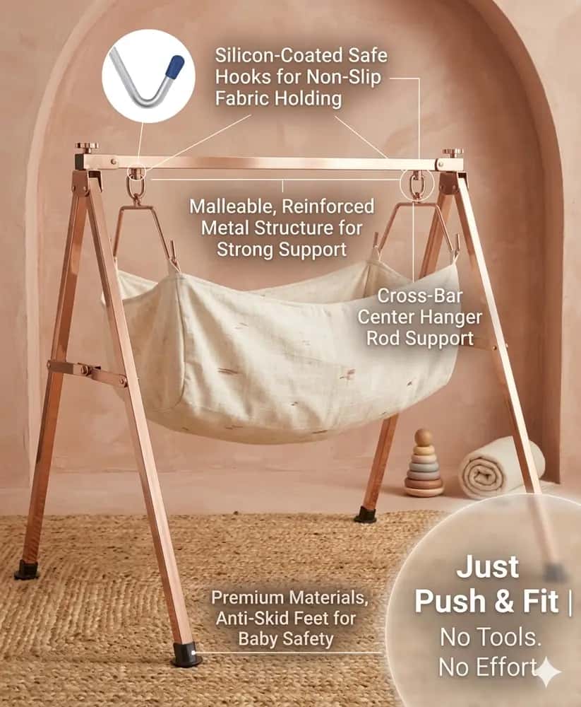 Rose gold premium cradle | with silicone pads & hangers