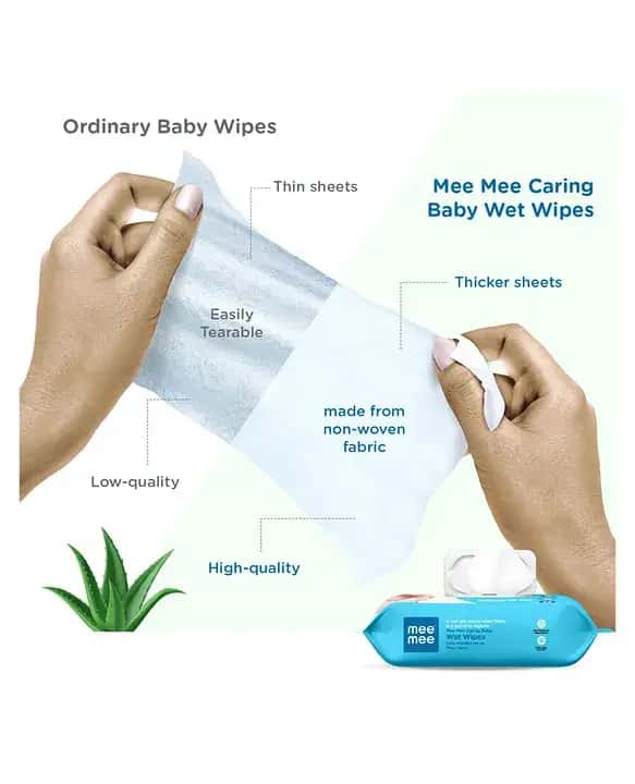 Mee mee wipes | pack of 2| 72 pcs in 1 pack 