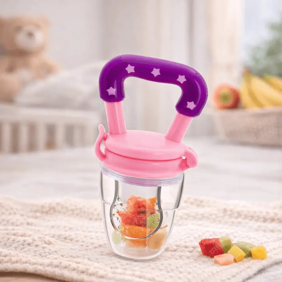 3-in-1 Baby Feeding Combo Set for Kids (Pack of 3) – Silicone Spoon, Feeding Spoon Bottle & Fruit Feeder