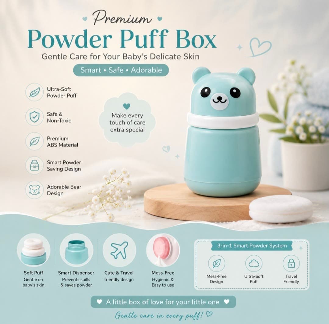Premium powder puff | gentle & safe for newborn