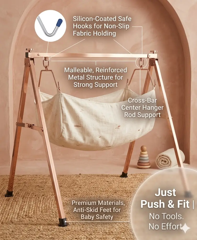 Rose gold premium cradle | with silicone pads & hangers