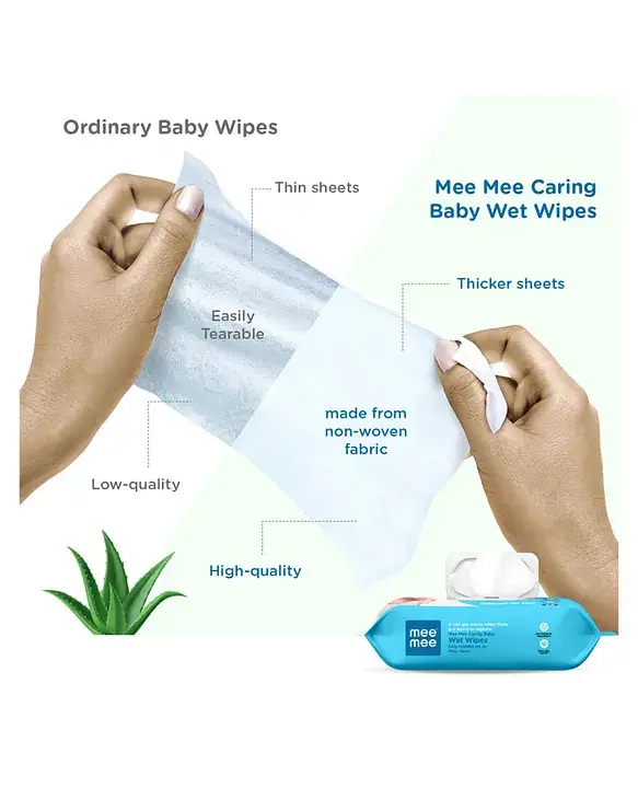 Mee mee wipes | pack of 2| 72 pcs in 1 pack 