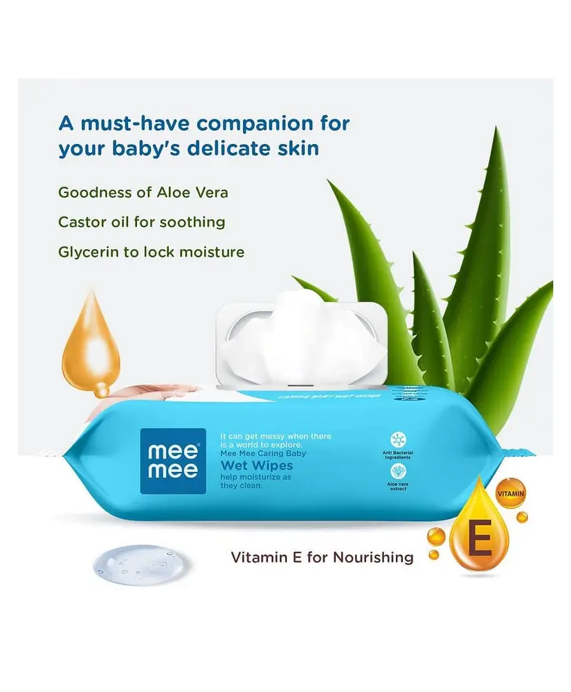 Mee mee wipes | pack of 2| 72 pcs in 1 pack 